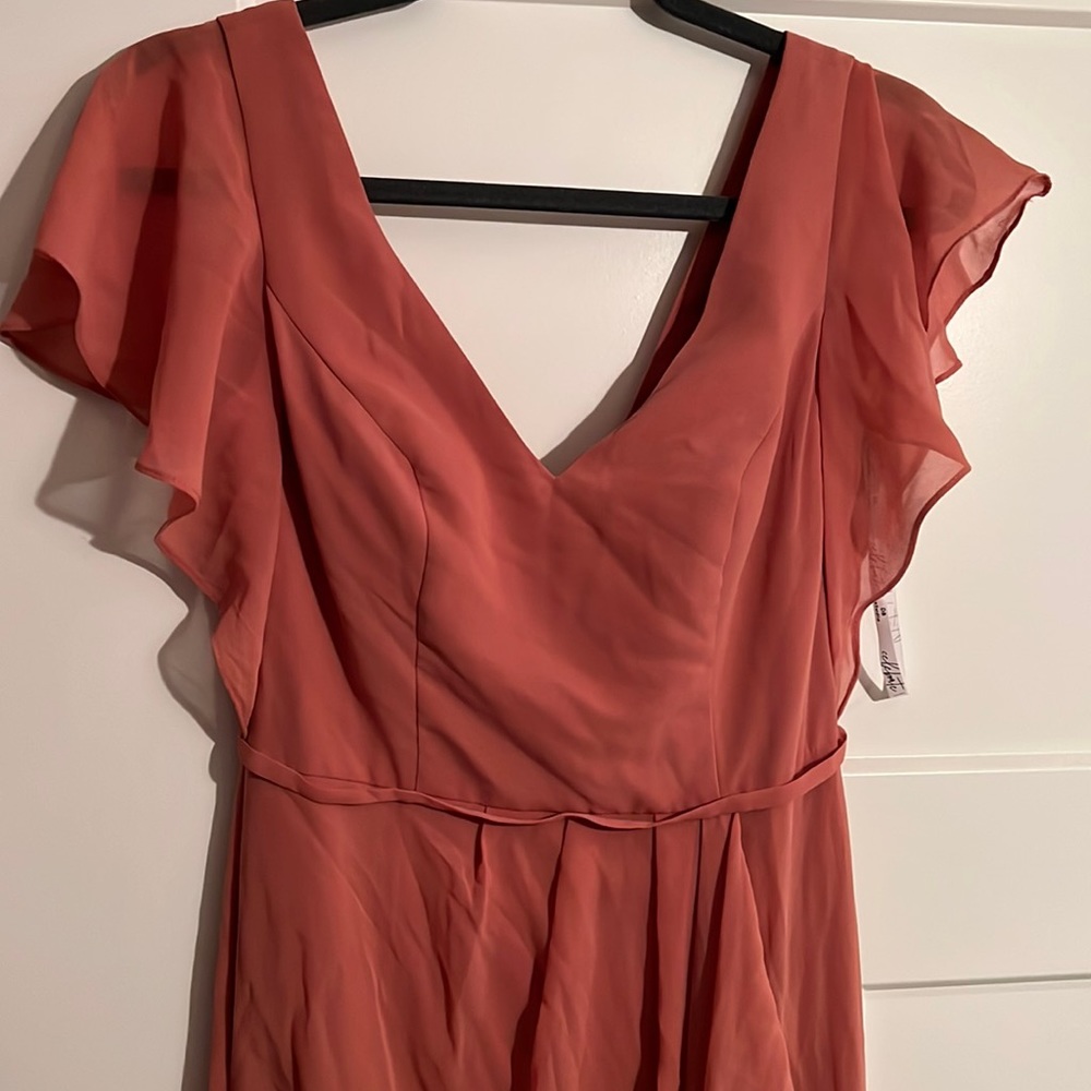Bridesmaids Dress-David’s Bridal-Chiffon-Color:Sedona